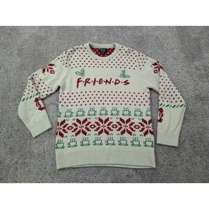 FRIENDS The Television Series Ugly Christmas Pullover Sweater Mens Large‎ Gray